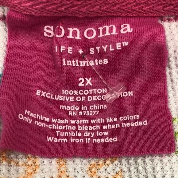 Sonoma pink waffle knit 2 pc drawstring pajama pant - Picture 8 of 8